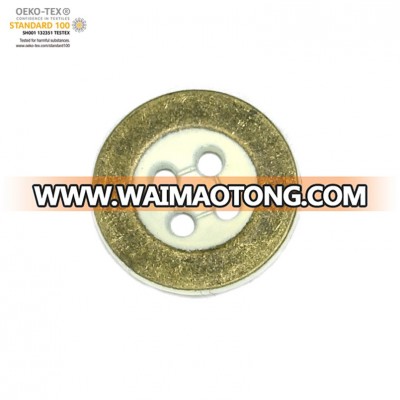 4 hole-high class green metal buttons